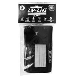 Zip Zag Bags Black 25x One-Ounce Small Ziplock Bags | Stay Fresh and Organized With Airtight Small Ziplock Bags For Herbs, Spices and Jewerly | Food Safe Zipper Poly bags