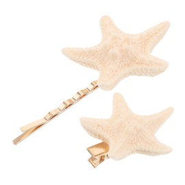 BESPORTBLE 2pcs Star Shaped Barrette Retro Hair Clips for Women Versatile Mermaid Costume Accessories Stylish Design for Bangs and Side Hair for Beach Lovers