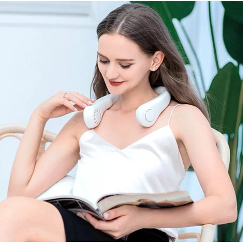 UseeShine Portable Neck Fan, Hands Free Bladeless Fan, 3000 mAh
