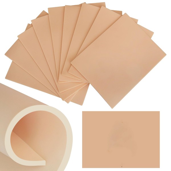 30-Pack Professional Thick Silicone Sheets (5.6"x7.5") - Realistic Tattoo Skin
