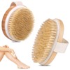 VireEyU Bamboo Wooden Body Brush Set – 2 Pieces Dry
