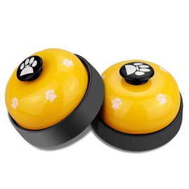 Comsmart Pet Training Bell, Set of 2 Dog Puppy Pet Potty Training Bells, Dog Cat Door Bell Tell Bell with Non-Skid Rubber Base