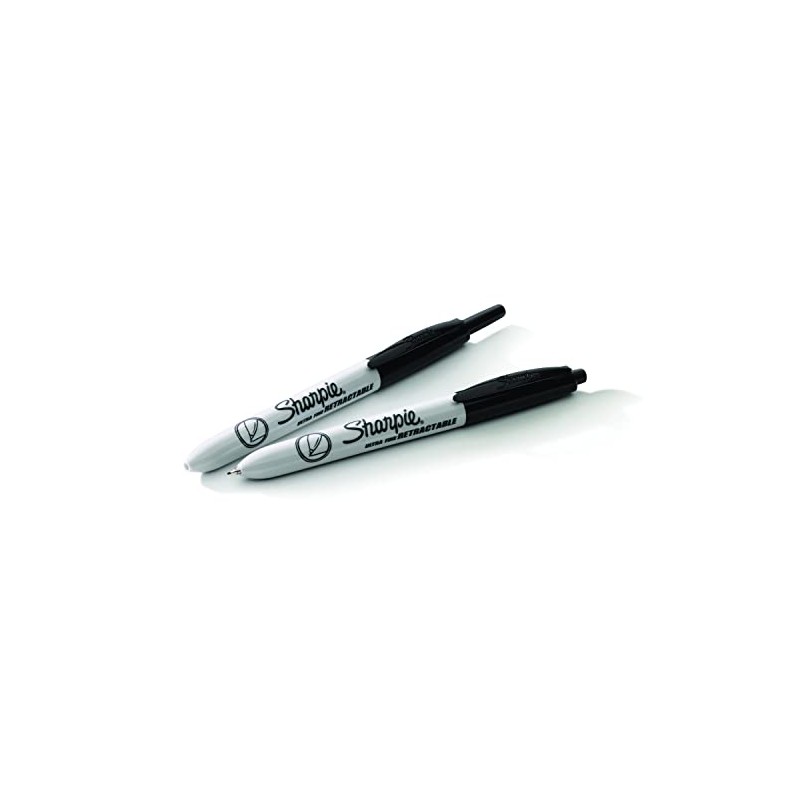 Sharpie Retractable Fine Point marcadores permanentes, (74745pp) (1-Pack de 3),