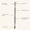 Cuticle Pusher Professional Stainless Steel - Double-Sided Cuticle Tool for