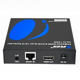 OREI Extra Receiver Only for UHD-EXM500-KVM 4K KVM HDMI Extender Over IP CAT6 4K@60Hz One to Many Upto 330 Feet, 2 USB 1.1 Loop Out - Send to Multiple Locaiton Over 1G Switch (UHD-EXM500-KVM-RX)