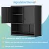 IRONFFICE Garage Wall Cabinet,Metal Locking Wall Cabinets with Adjustable Shelf,Lockable