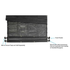 Mytee Products 6' x 14' Dump Truck Vinyl Coated Mesh Tarps Cover with 5 Inch 18oz Double Pocket