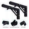 Ozzagar Folding Shelf Brackets 12 Inch, 2pcs Heavy Duty Shelves