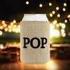 Father's Day Gift for Pop Burlap Pattern 2 Pack Can