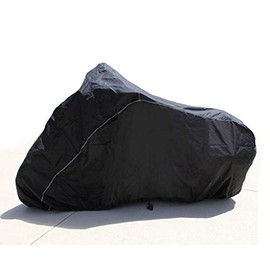 SUPER HEAVY-DUTY BIKE MOTORCYCLE COVER Compatible for Harley-Davidson DYNA SUPER GLIDE FXDL. STRONG UV PROTECTIVE CHOPPER BIKE TARP. Breathable and Portable Vehicle Protection