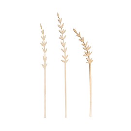 Rayher 64530505 Lavender Wooden Stakes, Natural, Pack of 3, 17 and 20 cm, FSC Certified Birch Wood, Wooden Stakes for Crafts and Decorating, Wooden Plug Motifs