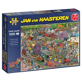 Jan van Haasteren Flower Parade 1000 pcs Puzzle - Rompecabezas (Puzzle rompecabezas, Comics, Adultos, Niño/niña, 12 Año(s), Cartón)
