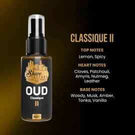 the shave factory After Shave Cologne - a fragrant essence for perfect aftershave care for a long-lasting feeling of freshness and comfort (1.69 fl. oz (50ml), Oud II Classique)