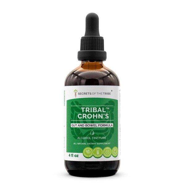 Tribal Crohn's Alcohol, Glycerite Slippery Elm, Parsley, Marshmallow, Turmeric, Frankincense,
