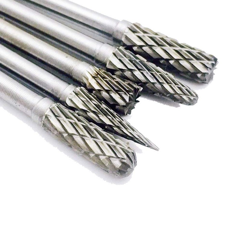 Gasea 20pcs 3mm 1/8" Shank Double Cut Head Tungsten Carbide