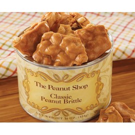 The Peanut Shop of Williamsburg Classic Peanut Brittle, 16 Ounce