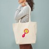 CafePress Baby Rattle Toy Tote Bag Reusable Natural Beige Canvas