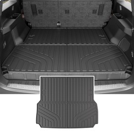 powoq 5-Seat Cargo Mat Compatible with 2024-2025 Toyota Land Cruiser Trunk Mat Lexus GX550 Overtrail Cargo Liner TPE Trunk Liner Replacement for 2024 2025 Toyota Land Cruiser Accessories