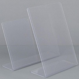 Acrylic Frame Notice Board Holder PVC Transparent Showcase A4 Landscape 5ea