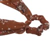 Satin Hair Scrunchies, Hair Scarf with Flower Pattern, Bunny Ear