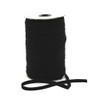 1Roll(100meters) 6mm Wide Black Polyester Elastic Cord Flat Braided Rubber