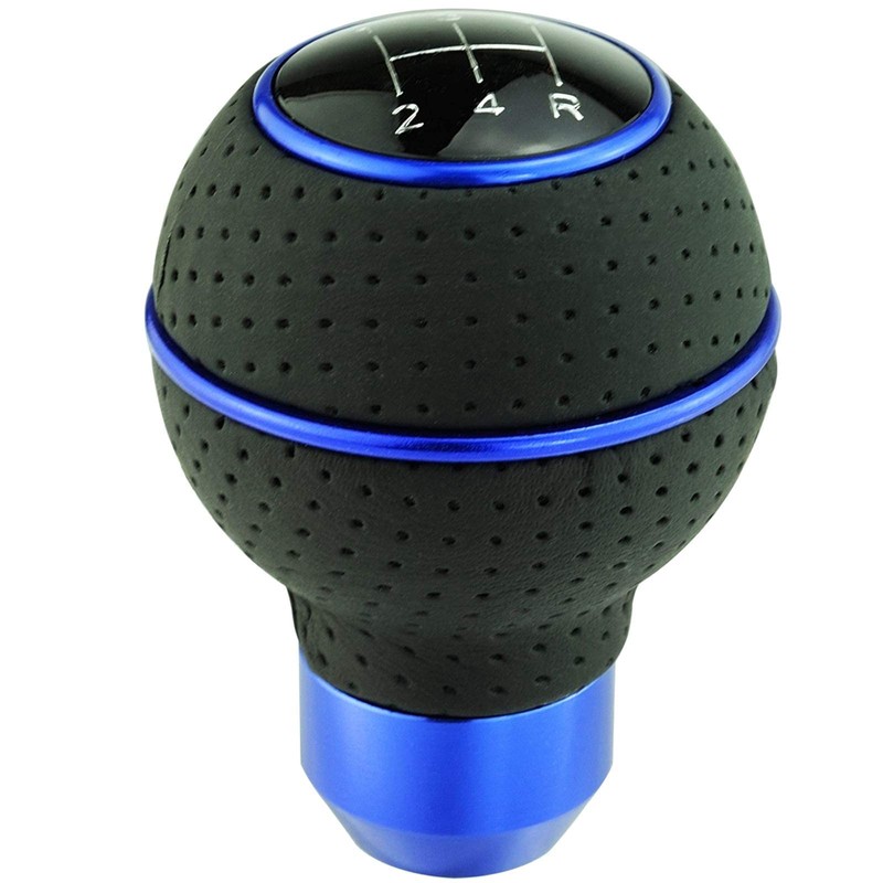 Lunsom Leather Gear Stick Knob 5-Speed Shift Head Manual Shifter