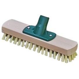 Wooden Scrubber with Thread Floor Scouring Brush Wiper Floor Brush Coarse Bristles Cleaning Indoor Outdoor Tiles Patio Garden Bathroom Kitchen Scrubber without Handle