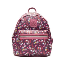 Loungefly The Nightmare Before Christmas Jack and Sally Hearts Mini Backpack