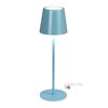Bloomingville Metal LED Rechargeable Table Lamp with Touch Sensor, Blue