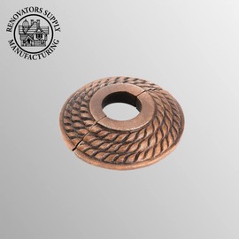 Renovators Supply Manufacturing Escutcheon Plate 3.13 in OD Escutcheon 3/4 in IPS Antique Copper Oil Rubbed Finish Aluminum Radiator Flange