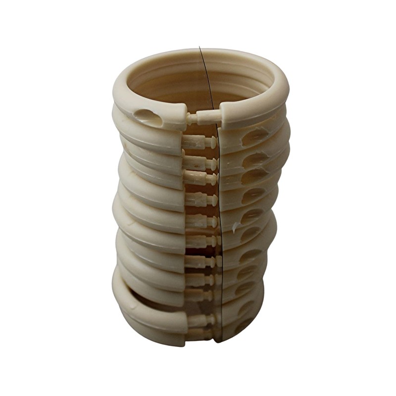 2 Pack 24 Piece Plastic Basic Locking Oval Hook Easy