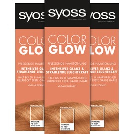 Syoss Color Glow Coral Gold Pantone 16-1337 (3 x 100 ml) Semi-Permanent Colouration for Radiant Colour Intensity up to 8 Hair Washes without Damaging Hair