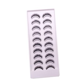Baluue 10pairs Dense False Eyelashes for Women Reusable Makeup Fake Lashes for Natural Look Dramatic Volume Eye