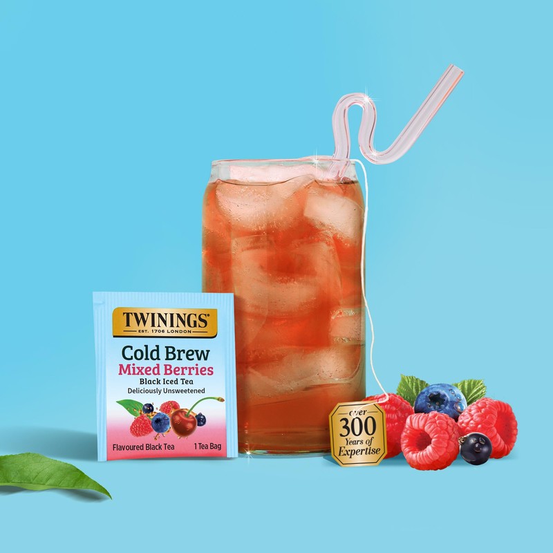 Twinings Mixed Berries Cold Brew Iced Tea Bags, 20 Count