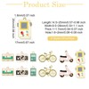 Ipotkitt 30pcs 6 Styles Retro Themed Enamel Charms Metal Bicycle