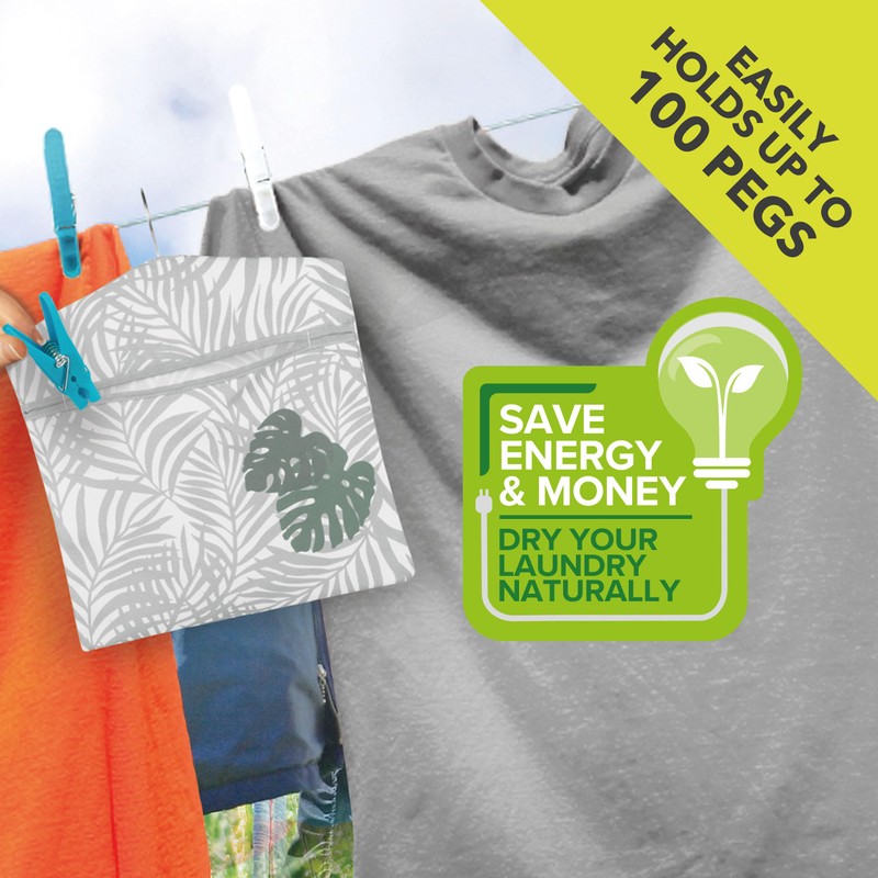 Beldray Peg Bag, White, palm leaf