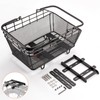 Rear Bike Basket with Handle - Quick Release Bicycle Rear