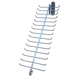 Swivel Tie Rack by WEEBAK, 30 Oversized Hooks, Men's or Women's Ties, Belts, and Scarfs Closet Accessory Organizer, Wall Mounted with provided Chrome Screws, Durable Metal, Chrome