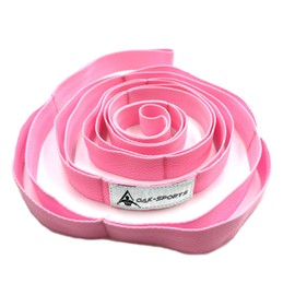 Stretching Strap Yoga Strap with Loops, Stretch Straps for Physical Therapy, Non-Elastic Exercise Strap for Pilates, Dance and Gymnastics with Workout Guide (Pink)