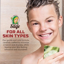 Age of Sage Natural Soap Bar, Prank Gifts for Teens - Face & Body Skin Care w/Shea Butter - Teen Tango Scents: Floral, Fruity w/Musky Undertones - 4-Pack