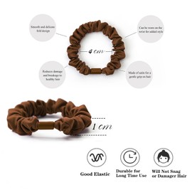 Scrunchies for Women，6 Pcs Set Elastic Hair Ties No Damage for Thick Hair, Soft Satin Scrunchies and Seamless Cotton Bands for Womens and Grils