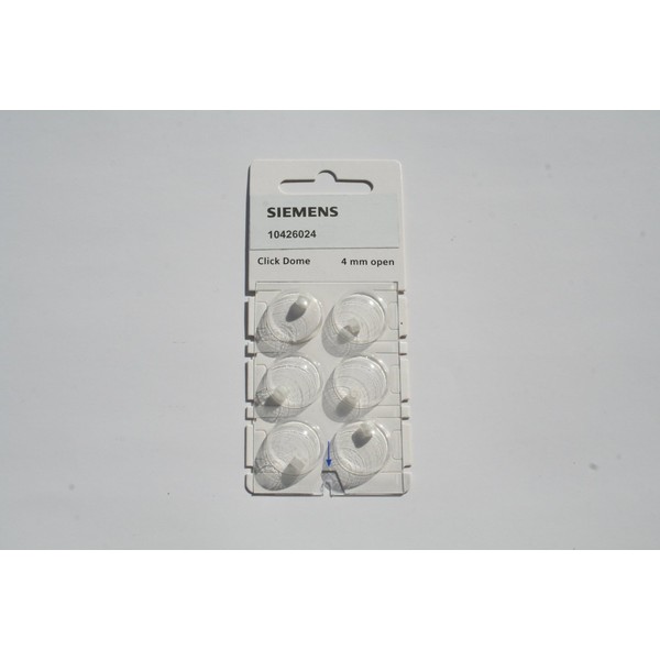Siemens Click Dome 4 mm Open For RIC Hearing Aids - 6 Domes Each by Siemens