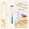LET'S RESIN 12pcs Bookmark Bezels for Resin with Tassels, UV