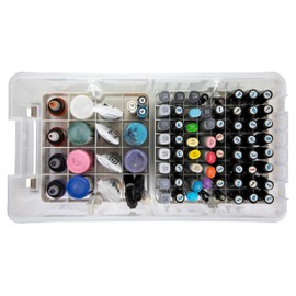 ArtBin Semi Satchel with Accessory Trays Storage Container, Clear