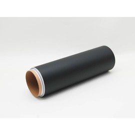IlMondoMall Wrapping Sheet Solid Color Cutting Sheet with Air Grooves (196.9 x 11.8 inches (500 x 30 cm), Matte Black)