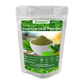 BOTAMONY Premium Organic Soursop Leaf Powder 7 oz, Sun-Dried Graviola Leaves, Caffeine-Free Herbal Tea, Non-GMO, Vegan