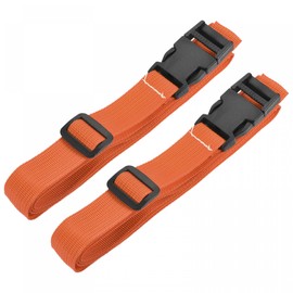 sourcing map Luggage Straps, 1.5m Length Adjustable Suitcase Belts with Quick Release Buckle for Backpack Travel Accessory, Orange Pack of 2