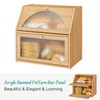Vriccc Extra Large Bread Box for Kitchen Counter, Bamboo Wood