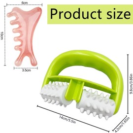 BJAINGEXK Cellulite massager + four-in-one meridian massage board. The roller massager relases muscles and relives stress, increasing blood circulation. The meridian board is a skin care tool used to reduce wrinkles, shape the jawline contour and reduce 