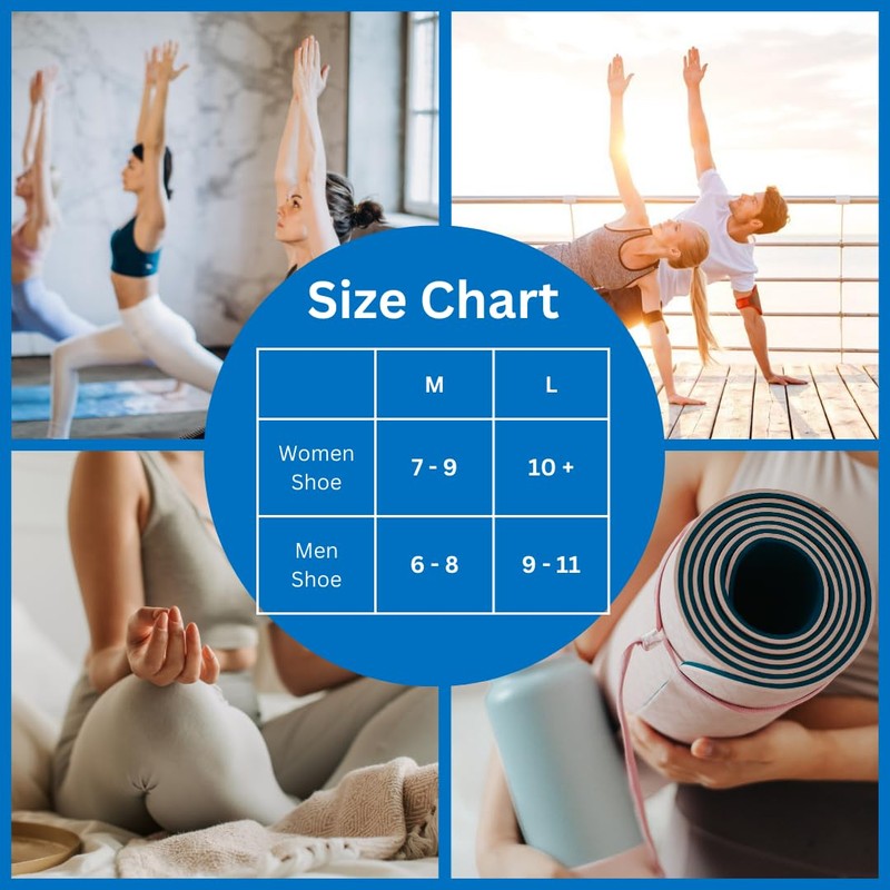 Soxsense Multi-Pack Sports Grip Toe Socks with Cushion, Non-Slip Finger